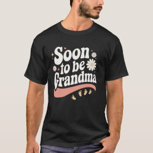 T-shirt Bientôt Grand-mère Annonce de Grossesse Florale Mi