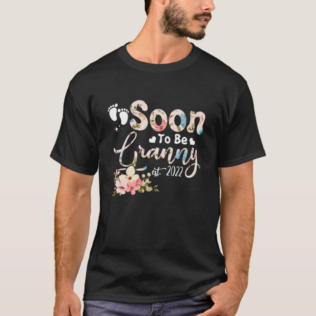 T-shirt Bientôt, Granny Est. Premier Tim de la fête des mè (Devant)