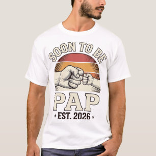 T-shirt Bientôt papa 2026 Vintage bébé coup de poing desig