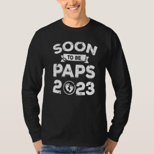 T-shirt Bientôt Papas 2023 Fête des Pères Nouveau Grand-Pè