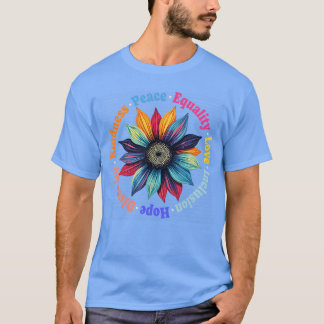 T-shirt Bienveillance Paix Égalité Amour Espoir Diversité