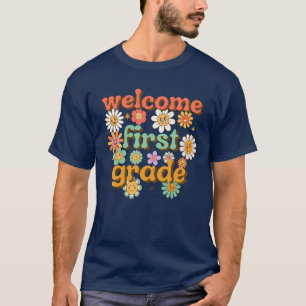 T-SHIRT BIENVENUE 1ÈRE ANNÉE DE RETOUR À L'ÉCOLE PREMIER J