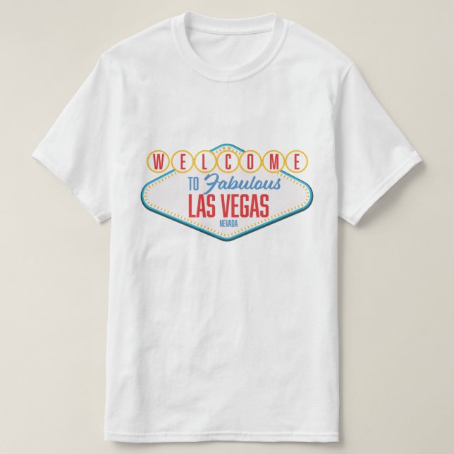 T-shirt Bienvenue à Fabulous las vegas (Design devant)