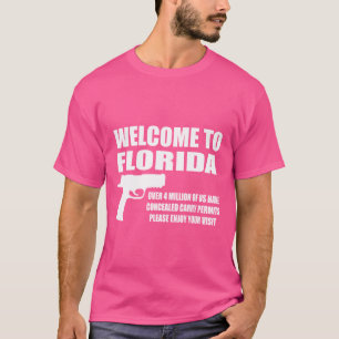 T-shirt Bienvenue À Florida Pro Gun