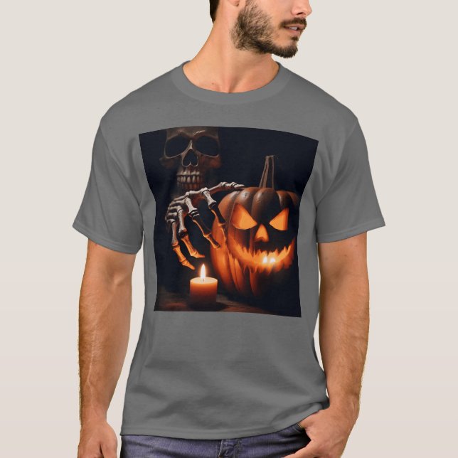 T-shirt Bienvenue à Halloween amis (Devant)