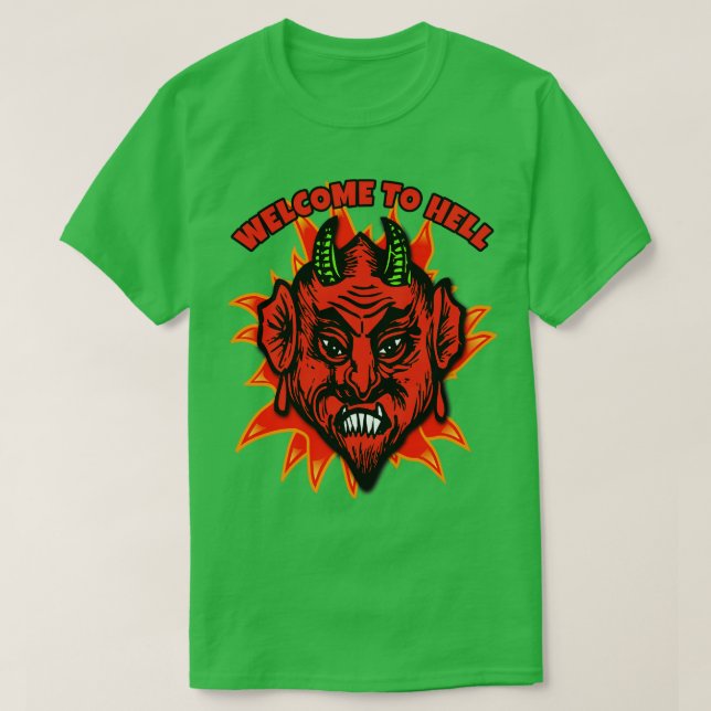 T-SHIRT BIENVENUE À HELL AVEC DEVIL (Design devant)