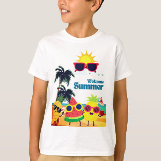 T-shirt Bienvenue à la conception estivale rafraîchissante