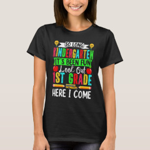 T-shirt Bienvenue À L'École Bonjour Première Année Bye Kin