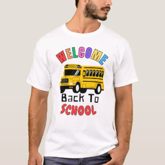 T-shirt Bienvenue À L'École - Bus Drôle