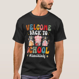 T-shirt Bienvenue À L'École Cafétéria Travailleuse Déjeune