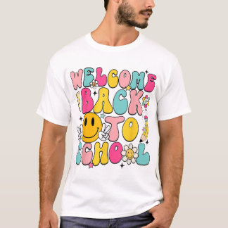 T-shirt Bienvenue À L'École Enseignant Et Étudiants