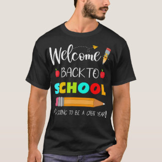 T-shirt Bienvenue à l'école enseignants élèves d'abord