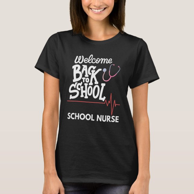 T-shirt Bienvenue À L'École Infirmière Premier Jour De L'É (Devant)
