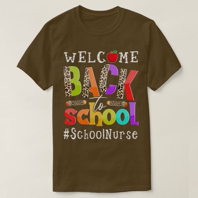 T-shirt Bienvenue À L'École Infirmière Premier Jour De L'É (Design devant)