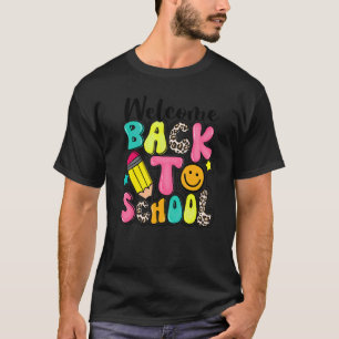 T-shirt Bienvenue À L'École Mignonne Visage Souriant École