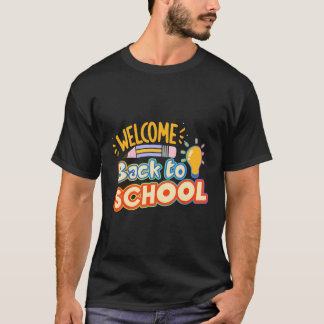 T-shirt Bienvenue À L'École Pencil Joyeux Premier Jour De