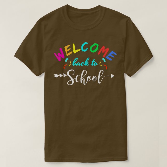 T-shirt Bienvenue À L'École Premier Jour De L'École Enseig (Design devant)