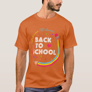 T-shirt Bienvenue à l'école Premier jour d'école Enseignan
