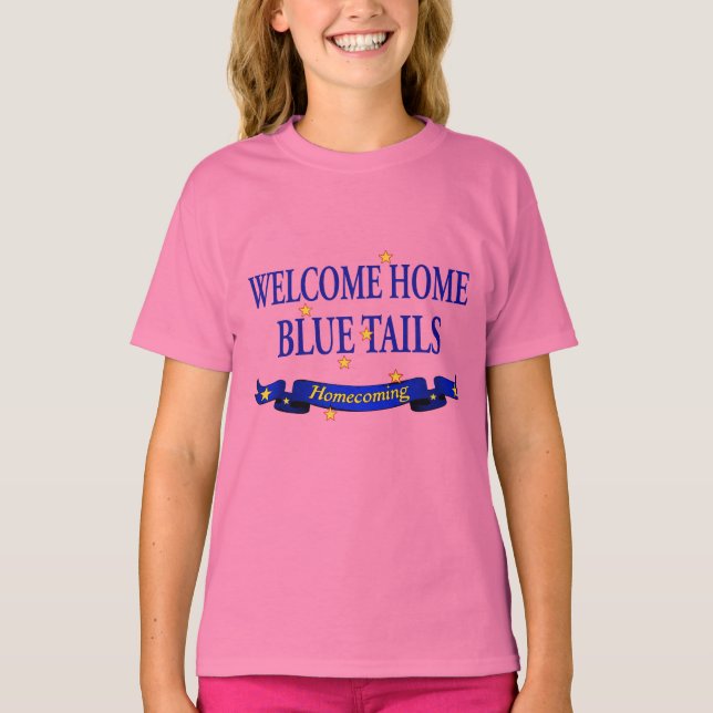 T-shirt Bienvenue Accueil Bleus Tails (Devant)