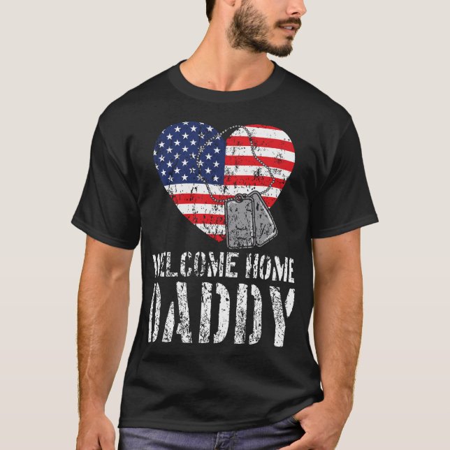 T-shirt Bienvenue Accueil Papa Militaire Correspondance Ho (Devant)