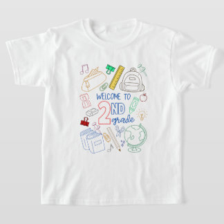 T-shirt Bienvenue au Doodle de la chemise de 2e année Reto