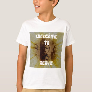 T-shirt Bienvenue au Kenya avec Obama Collage