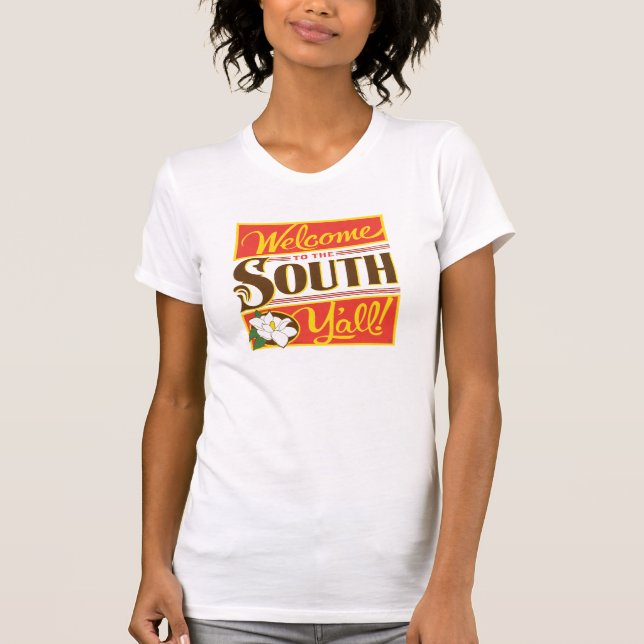 T-shirt Bienvenue Au South Y'all (Devant)