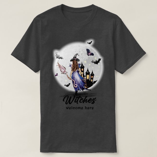 T-shirt bienvenue aux sorcières (Design devant)