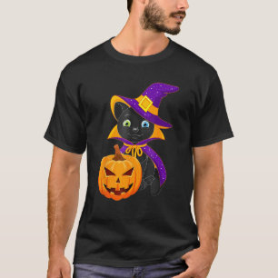 T-shirt Bienvenue Chapeau Heureux Chat Halloween 2023 Visa