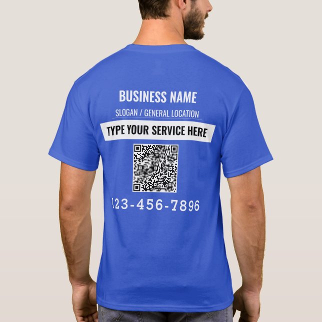 T-shirt Bienvenue Contactez-moi Logo d'entreprise (Dos)