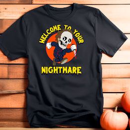 T-shirt Bienvenue dans votre cauchemar Crâne effrayant Hal