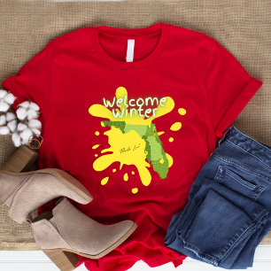 T-shirt Bienvenue Hiver amusant Floride Résident Snowbird