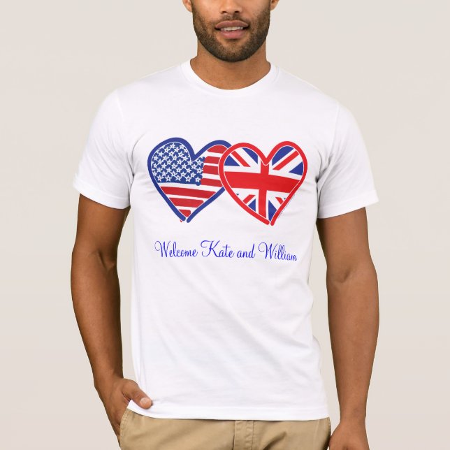 T-shirt Bienvenue Kate & William/ Mariage royal (Devant)