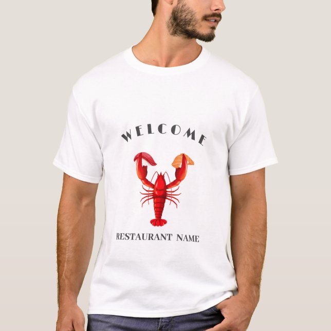 T-shirt bienvenue Lobster sushi fruits de mer Marché nom p (Devant)