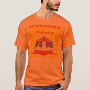 T-SHIRT BIENVENUE MAISON DESIGN ACCUEILLIR AVEC PHOTO