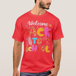 T-shirt Bienvenue Retour À L'École Cute Thème Leopard Ense