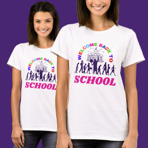 T-shirt Bienvenue Retour À L'École Drôle Enseignant Amo