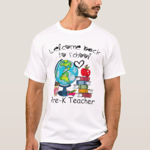 T-shirt Bienvenue Retour À L'École Mondiale Pré-K Vie D'En