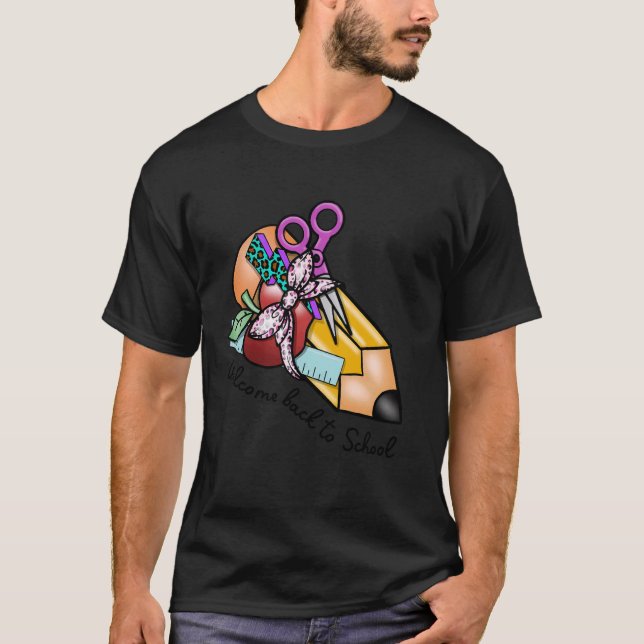 T-shirt Bienvenue Retour à l'école Professeur Appréciation (Devant)