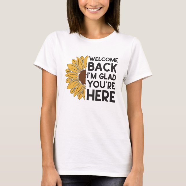 T-shirt Bienvenue Retour À L'École Tournesol Enseignant 1E (Devant)