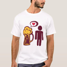 T-shirt biere alcool aime love personnage boire