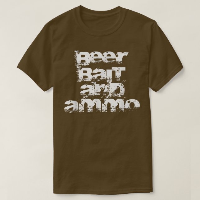 T-shirt Bière, appât et munitions (Design devant)