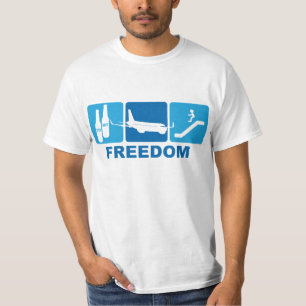 T-shirt Bière + Avion + Glissière = liberté