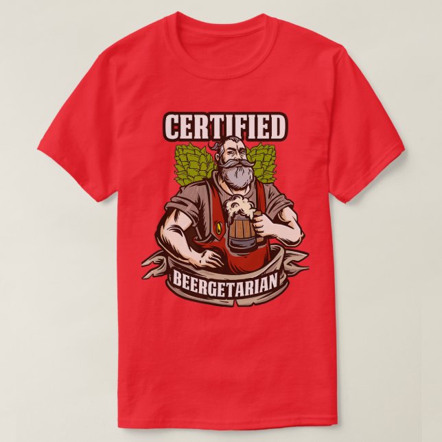 T-shirt Bière Beergetarian Funny Craft Cadeau (Design devant)