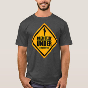 T-shirt Bière Belly en construction pour hommes et femmes