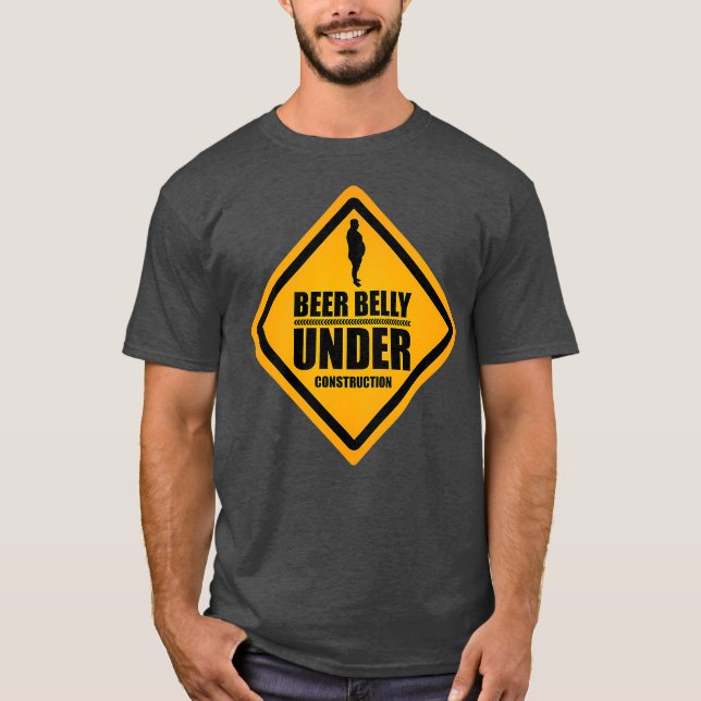 T-shirt Bière Belly en construction pour hommes et femmes (Devant)