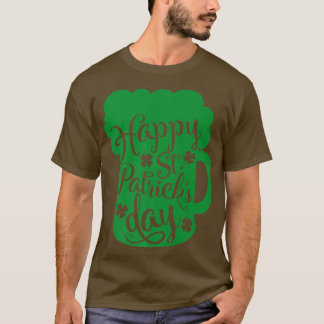 T-shirt Bière Boire l'amour heureux Saint Patrick's Day Pa