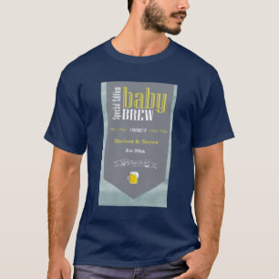 T-shirt Bière brassée bébé personnalisée Étiquette Drôle D