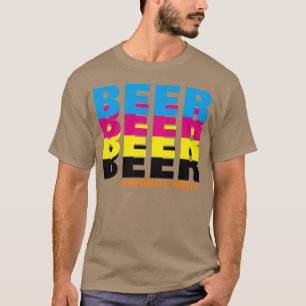 T-shirt BIÈRE dans les couleurs CMJN, ma boisson préférée
