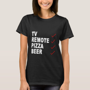 T-shirt Bière de pizza télévisée -